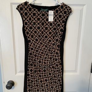 Lauren Ralph Lauren Ruched Boatneck Dress